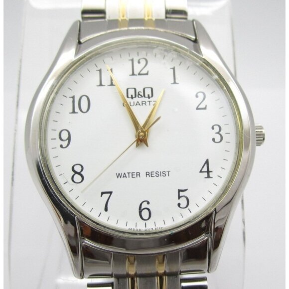 Men Q&Q by Citizen Quartz WR Analog 34mm Round Watch (I34) "New Battery" - Picture 1 of 12